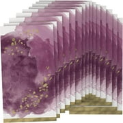 Modern Gold & Purple Foil-Stamped Guest Napkins - Pack of 16 - Elegant & Stylish Party Accessory - Perfect for Events & Weddings
