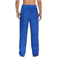 thumbnail image 3 of Disketp Blue Glitter Men's Pajama Pants - Ultra Soft Fleece Sleep and Lounge Pants (Size: S-XXL), 3 of 6