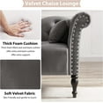 thumbnail image 6 of Holaki 60.6" Velvet Chaise Lounge Buttons Tufted Nailhead Trimmed Solid Wood Legs with 1 Pillow,Grey, 6 of 7