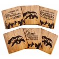 thumbnail image 1 of Inkdotpot Set of 6 Drink Coasters Easy Clean 4-inch SquareCoastersCork Base-Reusable- Mountain Quotes, 1 of 8