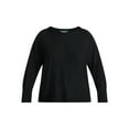 thumbnail image 3 of Terra & Sky Women's Plus Size Fine Gauge Dolman Sweater, Sizes 0X-5X, 3 of 5