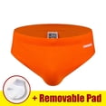 thumbnail image 2 of DPTALR Men's Swim Briefs With Front Pad Removable Hot Spring Shorts Low Waist Swim Shorts, 2 of 3