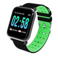 thumbnail image 1 of Pantalla OLED Reloj Impermeable Reloj de Pulsera Recordatorio de Llamada de Frecuencia Cardíaca Presión Arterial, Negro Verde 1.3 Pulgadas kenally EL2937-05B, 1 of 2