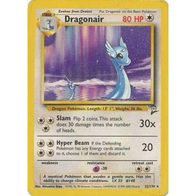 Juego básico de cartas coleccionables Pokémon Dragonair (22) TCG/CCG