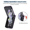 thumbnail image 4 of ELEHOLD Luxury Wallet Case for Samsung Galaxy Z Flip 4 Bling Diamond Sparkle Card Slot Holder Ultra Slim Thin Leather Flip Purse Case with Detachable Shoulder Strap,Purple, 4 of 7