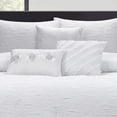 thumbnail image 5 of Lanco White Comforter Set California King Size, 7 Piece, Jacquard Home Decor, Matcking Bed Skirt, Pillows & Shams, All Season Bedding Set, 5 of 7