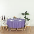 thumbnail image 6 of (6 Pack) Purple Premium Round Heavy-Duty Plastic Table Covers ( Reusable), 6 of 6
