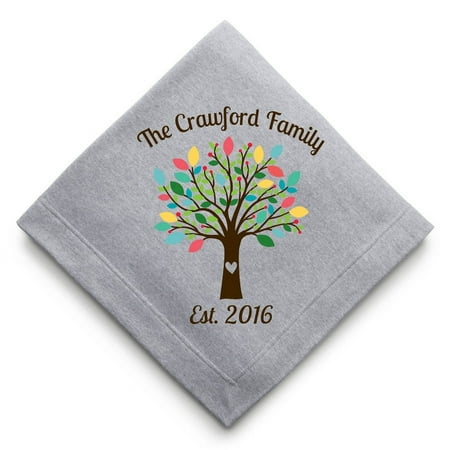 Family Tree Personalized Sweatshirt Blanket