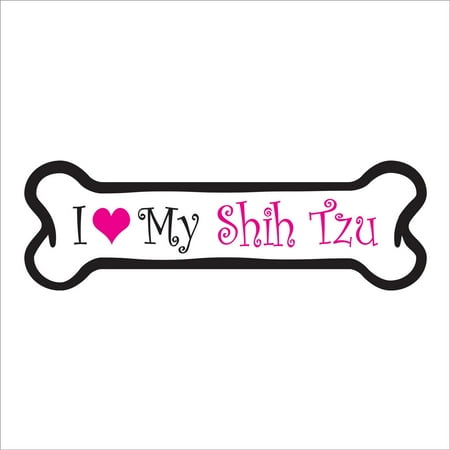 

I Love My Shih Tzu Pink Bone Magnet