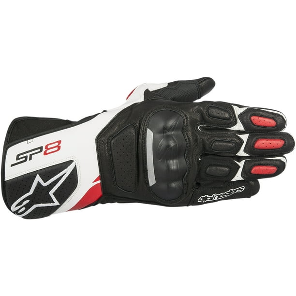 Alpinestars Leather Glove Black/White/Red Sm - Walmart.com