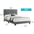 thumbnail image 2 of Glory Furniture Lodi Velvet Upholstered Full Bed in Gray, 2 of 2