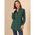 thumbnail image 3 of INSPIRE CHIC Women's Handkerchief Hem Open Front Plaids Cardigan, 3 of 6