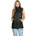 thumbnail image 1 of Love Tree Women's Juniors Long Ultra Light Puffer Vest (Black, Small), 1 of 5
