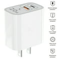thumbnail image 2 of For Universal Fast Charge 2in1 20W PD USB Adapter / TYPE-C Data Home / Travel Adapter Charger w. 5Ft Cable White, 2 of 5