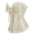 thumbnail image 4 of JFGHDG Corset with Straps Wedding Corset Cordet Top Corset Tank Tops for Women Bustier Corset Gothic Corset Top Western Corset Beige L, 4 of 6