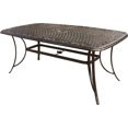 thumbnail image 2 of Hanover Outdoor Traditions 7-Piece Cast Dining Set with 6 Stationary Chairs and Umbrella with Stand, 2 of 10