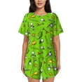 thumbnail image 1 of Fotbe Golf Sport Club Conjunto de Pijama Estampado para Mujer, 2 Piezas, Ropa de Dormir con Camiseta de Manga Corta y Shorts Suaves-Large, 1 of 6