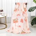 thumbnail image 3 of Pink Flamingos Throw Blanket 60 * 80 Inch, Lightweight 270 GSM Cozy Fluffy Flannel Double Bed Throws for Couch Sofa, 3 of 5