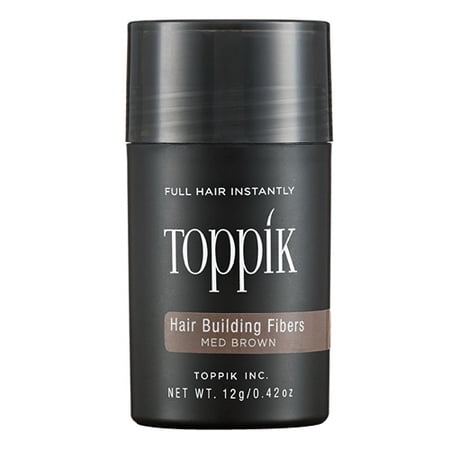 Toppik Full Hair Instantly Hair Building Fibers, Medium Brown, 0.42 Oz, 2 Pack