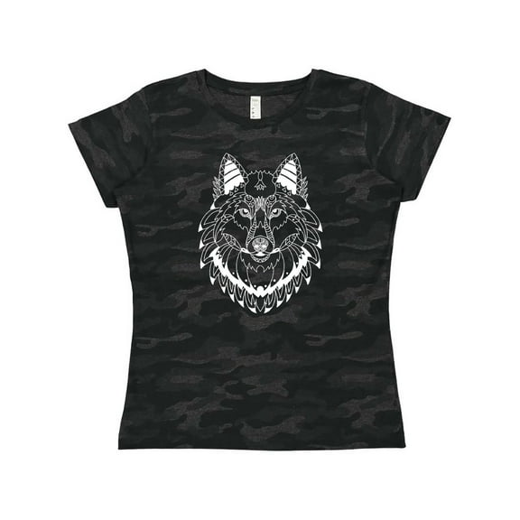 Inktastic Tribal Wolf Head Women's T-Shirt