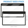 thumbnail image 2 of 8 Pieces Clear Zipper Pouches Pencil Pouches PVC Makeup Pouch Envelopes Folder Storage Multi purpose Pouch Document File Organization Bags, Office Supplies (Black Edging, 11.5 x 7 Inches), 2 of 7
