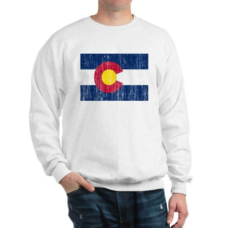 Colorado Crew Sweatshirt - CafePress - Colorado Flag - Crew Neck Sweatshirt