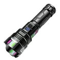 thumbnail image 1 of Lampe de Poche Laser Blanche Zoomable - Super Lumineuse, Affichage Numérique, Couleur Fluorescente, Torche Tactique d'Urgence Rechargeable, 1 of 6