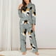 thumbnail image 2 of Balery Funny Beagle Active Dog Conjunto de Pijama con Estampado para Mujer, Conjunto de Dos Piezas con Manga Larga, Ropa de Dormir Suave con Bolsillos, Pijamas Cómodos-Small, 2 of 7