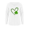 thumbnail image 3 of Wdfiry St. Patrick's Day Clothing Womens Casual St. Patricks Day Print Top Long Sleeve V Neck T-shirt Top, 3 of 3