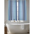 thumbnail image 5 of Colored Stripes Sheer Curtains 2 Panels Set Abstract Blue Grey Vertical Stripe Modern Sheer Window Curtains Light Filtering Rod Pocket Voile Drapes for Bedroom Living Room 52"X72", 5 of 8
