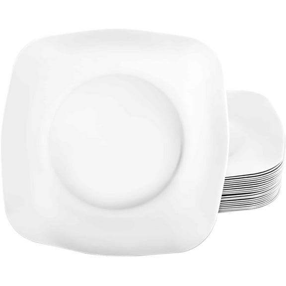 EcoQuality 5.5 inch White Pearl Dessert Plate – Elegant, Durable & Disposable Small Plates for Parties, Weddings & Events – Perfect for Serving Desserts, Appetizers & Snacks (10)