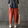 thumbnail image 2 of Comfortable and Stylish Women\'s Loose Elastic Waist Cotton Linen Pants for a, 2 of 11