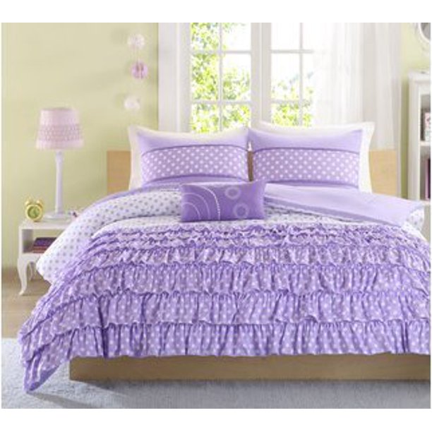 Mizone Girls 4 Piece Comforter Set Purple Full Queen Sets Or Twin For Teens Gorgeous Bedding By Mi Zone Com Queen Girls Comforter Sets, Teenage Bedding Sets Full
