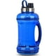thumbnail image 1 of Botella deportiva grande de 2,2 L/3,2 L, botella de agua de motivación con mango de goma suave, tapa de acero inoxidable a prueba de fugas, sin BPA, boca de botella grande, ideal para gimnasio,, 1 of 5