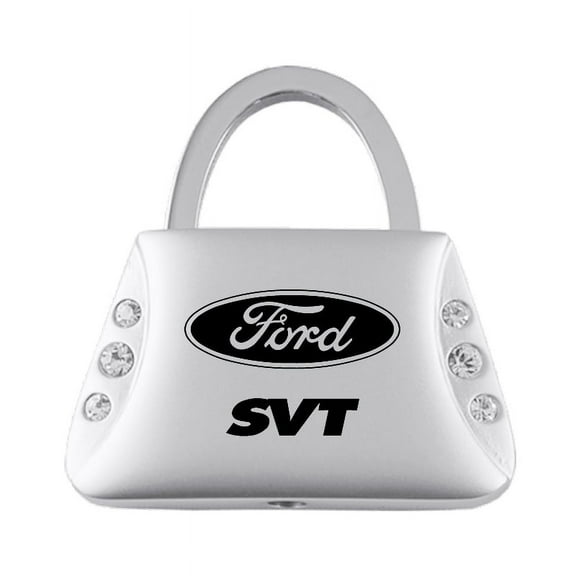 Ford SVT Jeweled Purse Shape Key Ring (Silver)