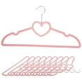 thumbnail image 2 of 10 perchas de plástico con forma de corazón para ropa con gancho giratorio de 360 grados., 2 of 5