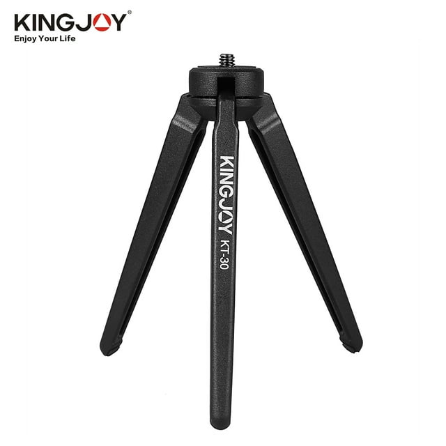 KINGJOY Portable Mini Tripod Stabilizer Stable Aluminium Alloy Desktop Tabletop Three-leg Stand Holder Support Base with 1/4 Inch Screw for GoPro Cameras DSLR Camcorder for Stabilizers of ZHIYUN FEI