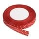 thumbnail image 1 of Cintas Grosgrain Uxcell de 25 yardas de 5/8" color rojo brillante con puntos blancos para moño, 1 of 5