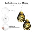 thumbnail image 3 of Gold Mexican Acrylic Teardrop Ear Rings For Women Dangling Party Holiday, 3 of 7