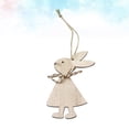 thumbnail image 4 of 6PCS Wooden Easter Rabbit Hanging Decor Cute Rabbit Wood Pendant Cartoon Bunny Crafts Decorative Hanging Ornaments for Easter Party Style 1, 4 of 8