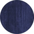 thumbnail image 1 of Ahgly Company Machine Washable Indoor Round Abstract Blue Contemporary Area Rugs, 3' Round, 1 of 4