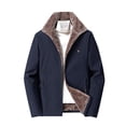 thumbnail image 2 of Puntoco Chaqueta Gruesa De Color Sólido Con Bolsillos Y Cuello Alto Con Cremallera Y Manga Larga A Prueba De Viento Para Hombre, 2 of 3