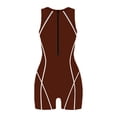 thumbnail image 4 of WILLBEST Traje de Baño Corto para Mujer, Traje de Baño para Mujer, Traje de Baño Corto de Manga Corta, Traje de Baño deportivo con Línea de contraste y Esnórquel para Surf, 4 of 5