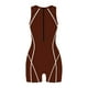 thumbnail image 4 of WILLBEST Traje de Baño Corto para Mujer, Traje de Baño para Mujer, Traje de Baño Corto de Manga Corta, Traje de Baño deportivo con Línea de contraste y Esnórquel para Surf, 4 of 5