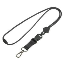 Uxcell Neck Lanyard Strap for Keys, Adjustable ID Badges Holder Long Keychain Lanyard with Detachable Buckle, Black/Gray