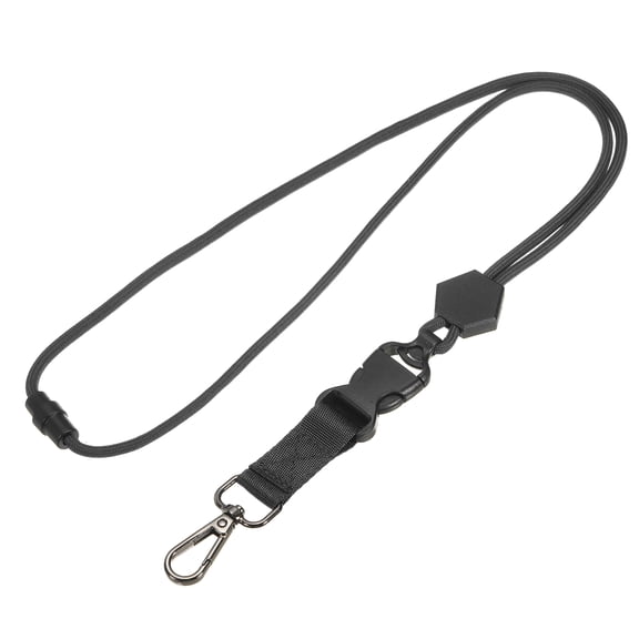 Uxcell Neck Lanyard Strap for Keys, Adjustable ID Badges Holder Long Keychain Lanyard with Detachable Buckle, Black/Gray