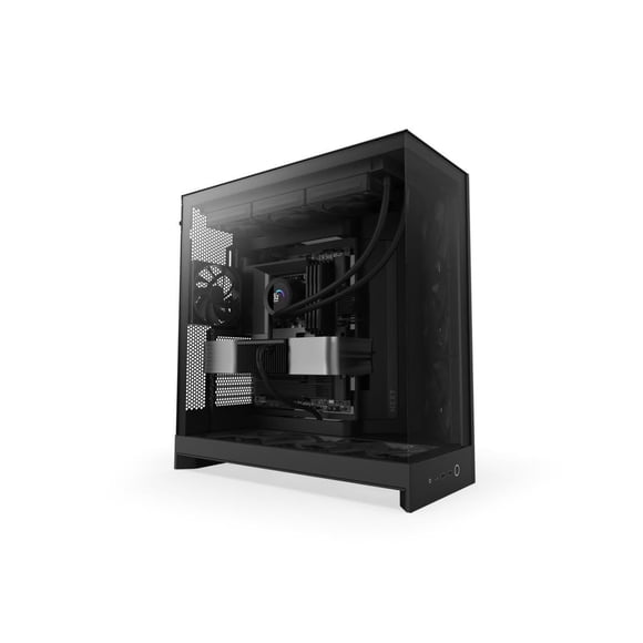 Gabinete para PC NZXT H9 Flow 2025 grande de doble cámara negro