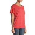 thumbnail image 6 of Time and Tru Women's Flutter Sleeve Top, 6 of 6