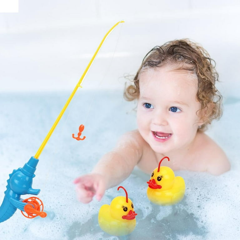 Duck Fishing Game 9 Pcs/Set Induction Duck Fishing Game Bath Toy Pond Pool  Toy Kid Educational Preschool Toy 