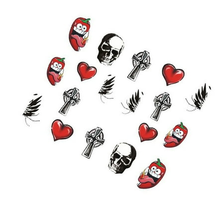 Homeholiday Women Girls Halloween Nail Art Decor Tatoos Clown Sull Diy Nail Sticker Manicure Wrap Accessories Diy Walmart Canada